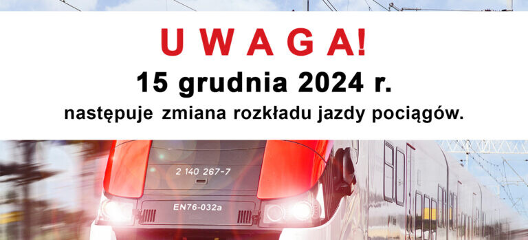 UWAGA! Zmiana rozkładu jazdy 