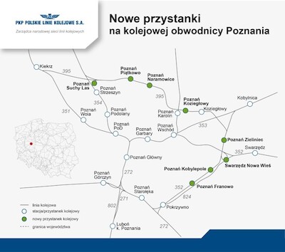 Towarowa Obwodnica Poznania z nowymi przystankami pasażerskimi